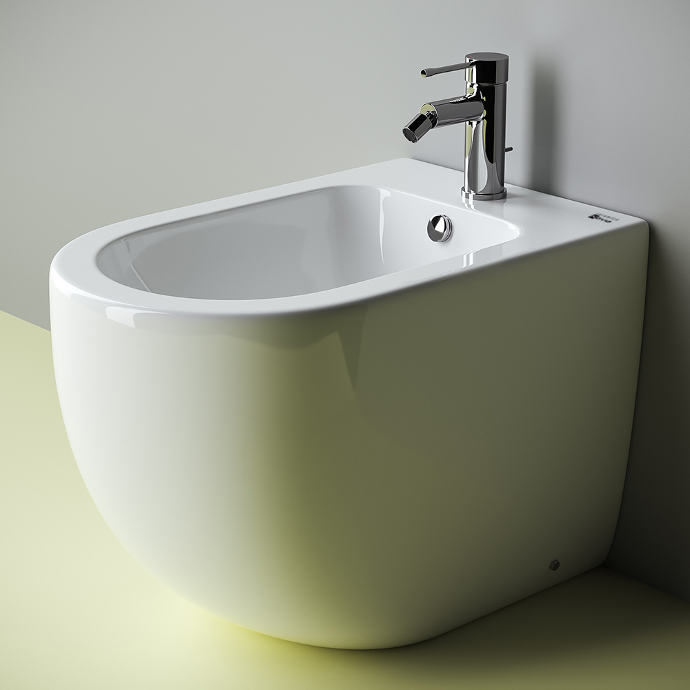 Биде напольное Ceramica Nova Metropol CN4005 57х36 с креплением (белый)