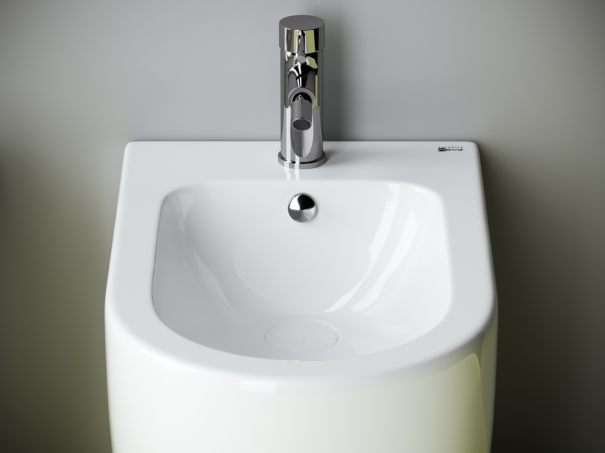 Биде напольное Ceramica Nova Metropol CN4005 57х36 с креплением (белый)
