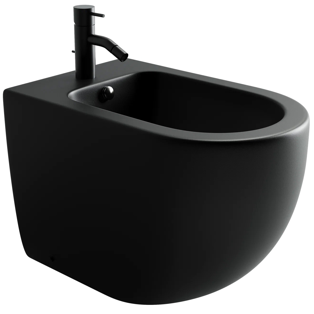 Биде напольное Ceramica Nova Metropol CN4005MB 57х36 с креплением (черный матовый)