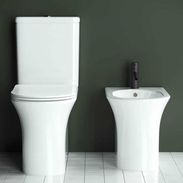 Биде напольное Ceramica Nova Star CN1906 55х36 с креплением (белый)