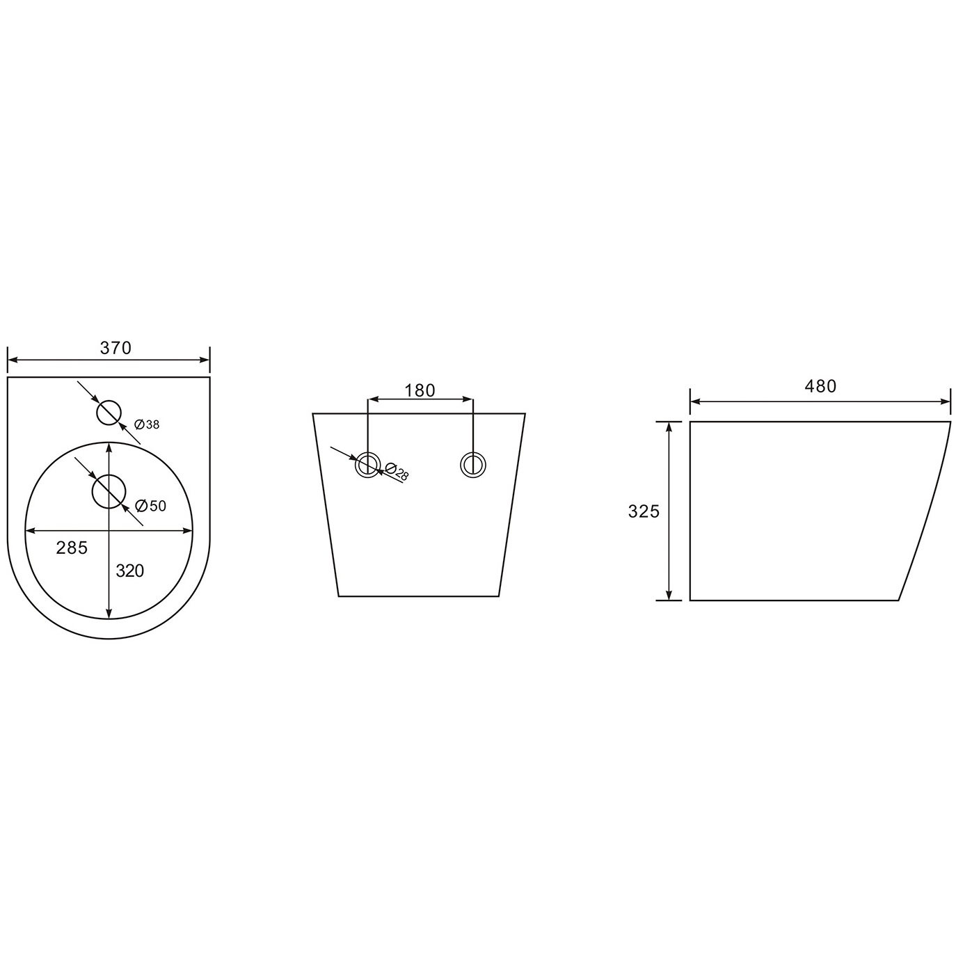 Биде подвесное Abber Bequem AC1151MW 48x37x32,5 (белый матовый)
