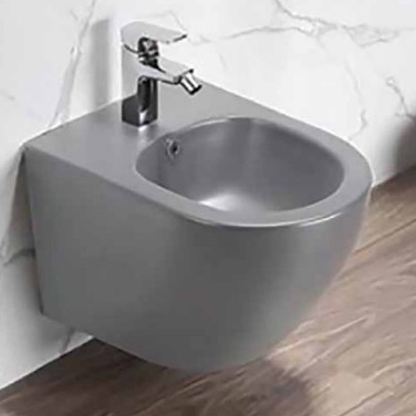 Биде подвесное Ceramalux N В2342BDMH 48x37 (светло-серый матовый)