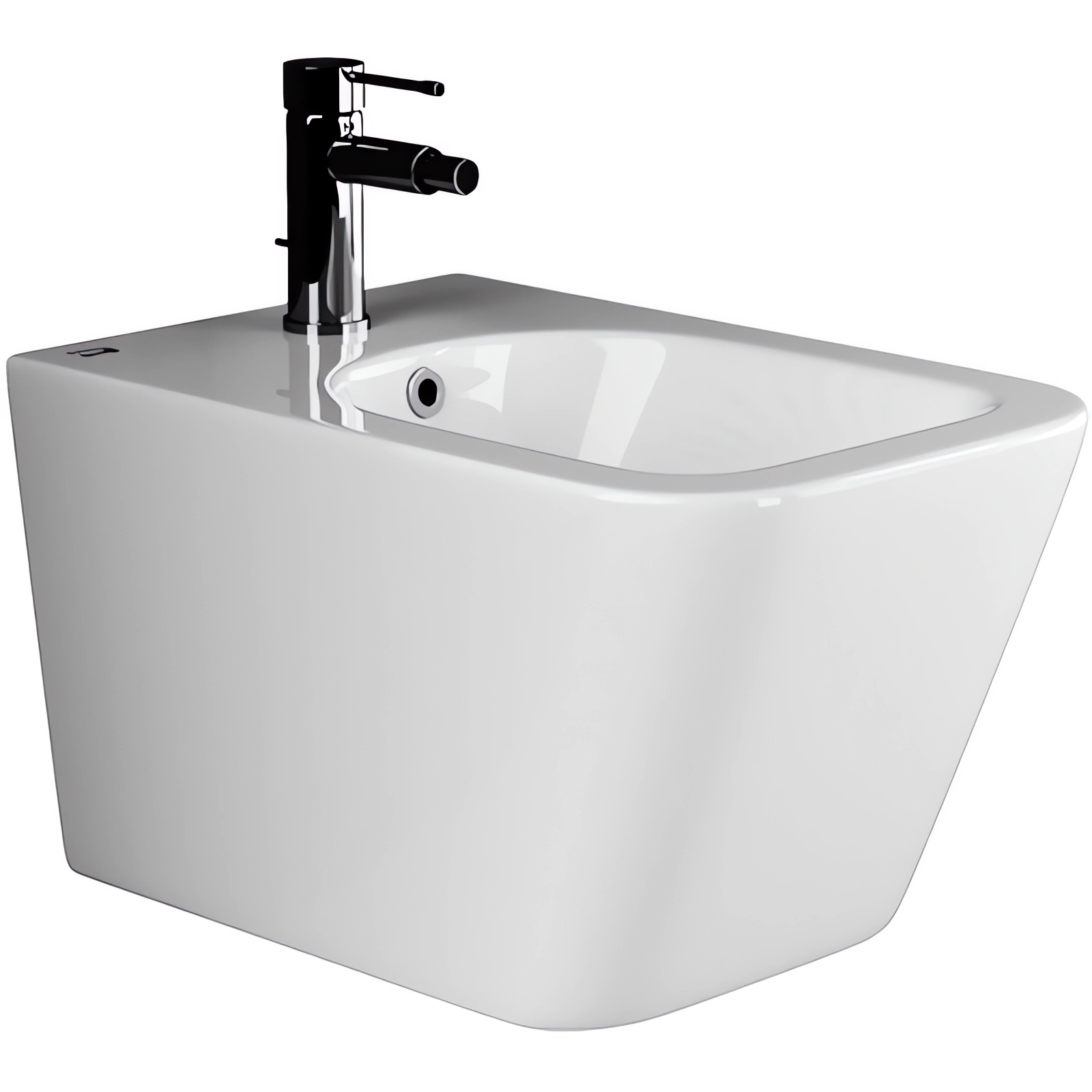 Биде подвесное Ceramica Nova Metric CN3008 51х34.5 с донным клапаном и креплением (белый)