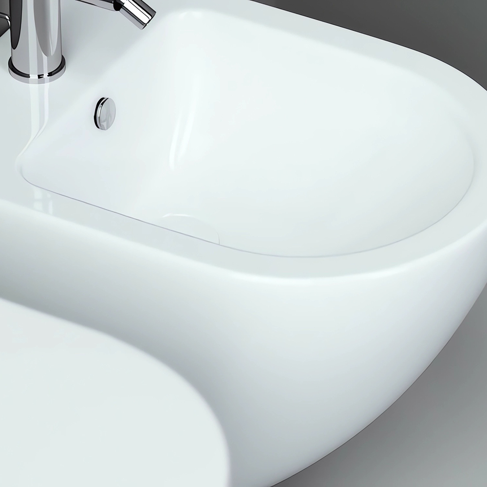 Биде подвесное Ceramica Nova Metropol CN4003 49х37с креплением (белый)