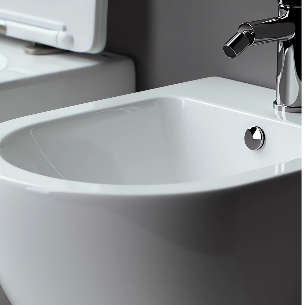 Биде подвесное Ceramica Nova Metropol CN4003 49х37с креплением (белый)