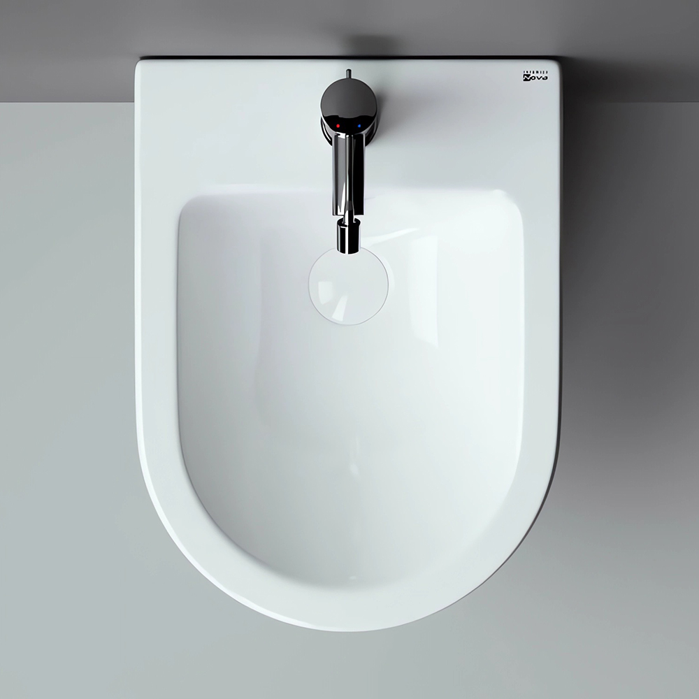 Биде подвесное Ceramica Nova Metropol CN4003 49х37с креплением (белый)