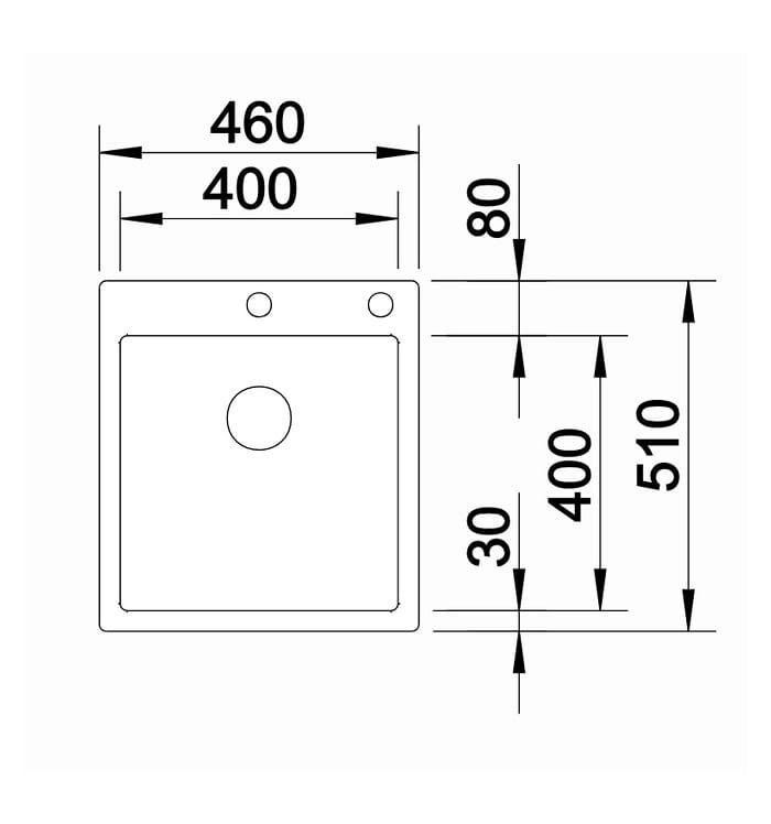 Мойка кухонная Blanco Claron 400-IF/A 521632 54х46