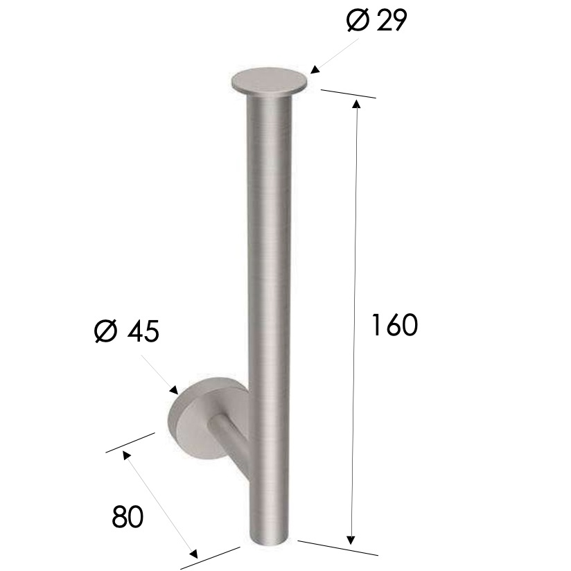 Бумагодержатель Remer Inox SSXI62 (сталь)