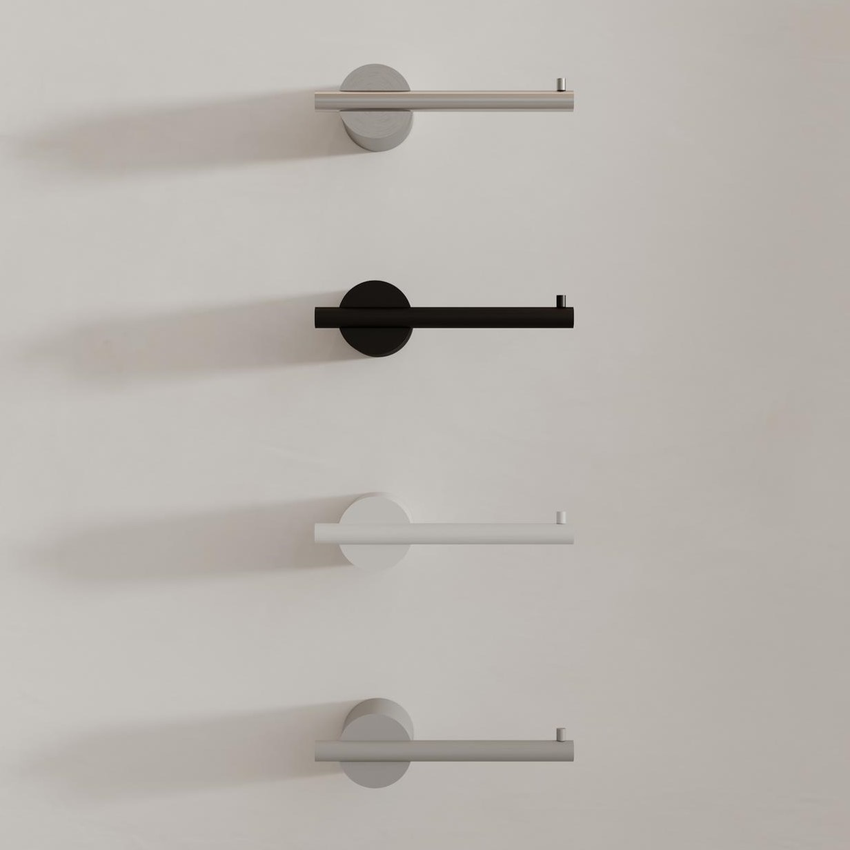 Бумагодержатель Tezza Rollo Art (белый), расположение бумаги слева