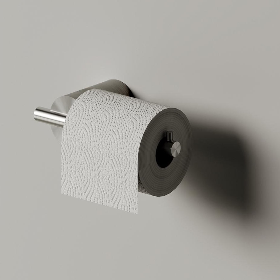 Бумагодержатель Tezza Rollo Art (нерж. сатинированная сталь), расположение бумаги слева