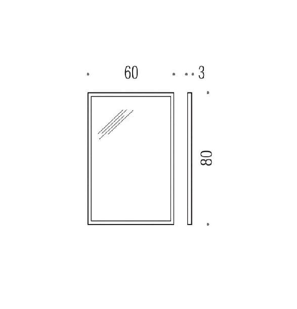 Зеркало в раме Colombo Design Fashion Mirrors B2044 60x80