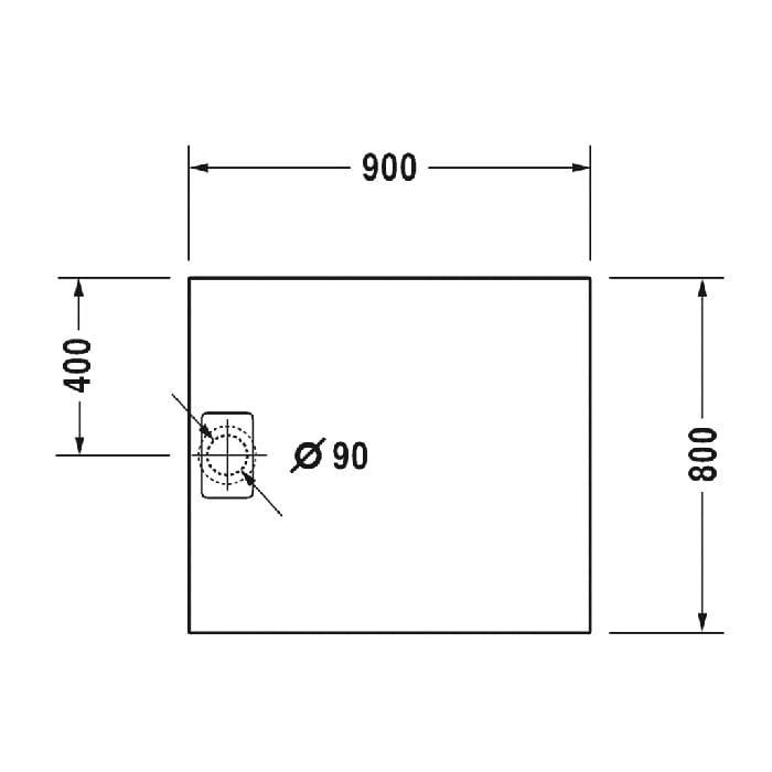 Душевой поддон Duravit Stonetto 720145480000000 90x80