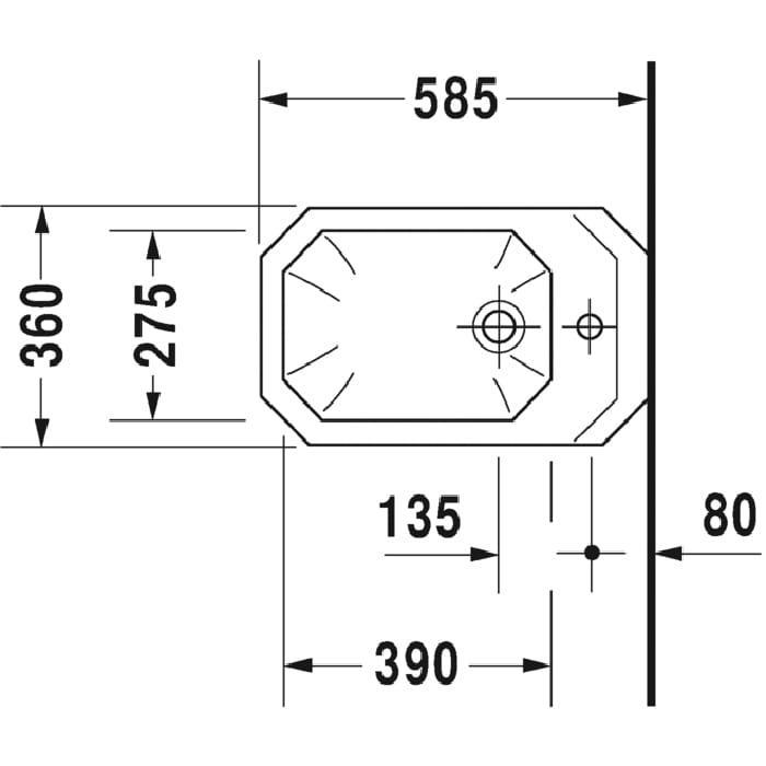 Биде подвесное Duravit 1930 0266100000 58x36