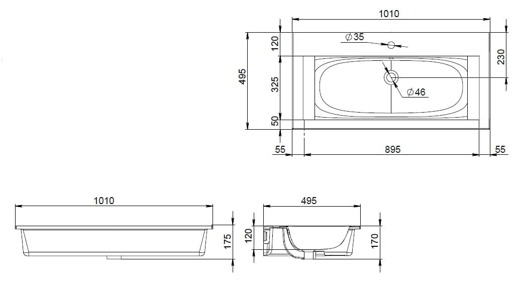 Раковина мебельная накладная AM.PM Spirit V2.0 M70AWCC1002WG 100 см
