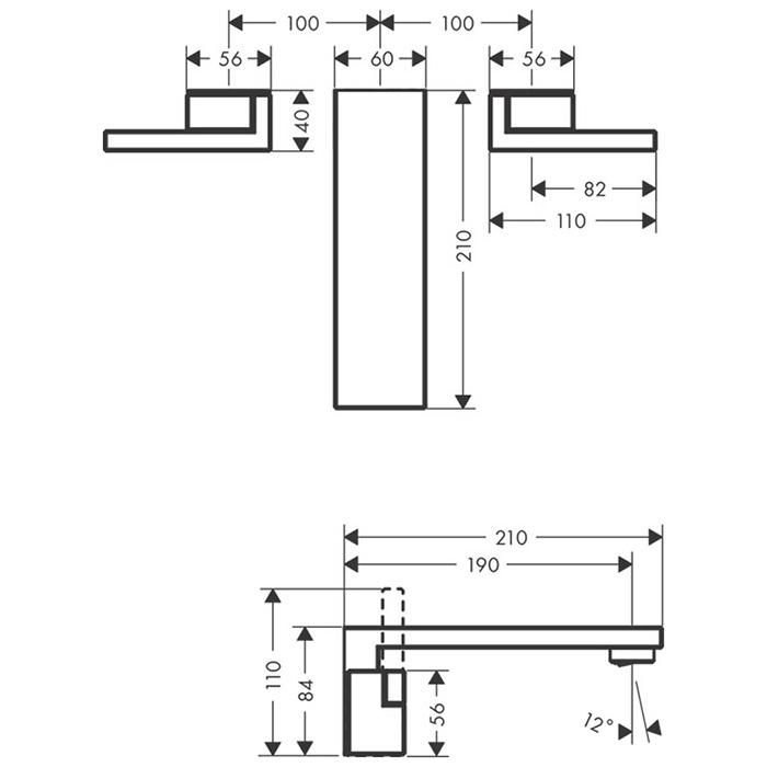 Смеситель для раковины Axor Edge 46061300