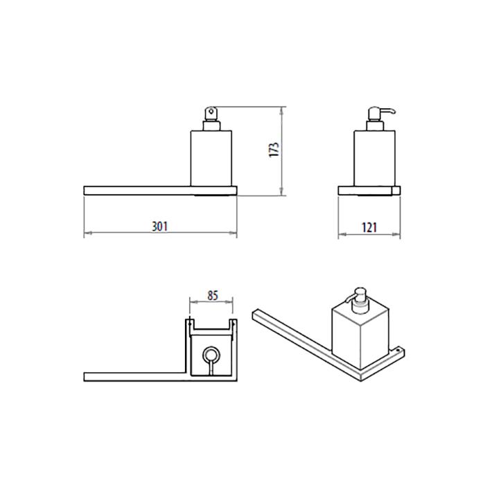 Дозатор подвесной Gattoni Kubik 4526/ABC0