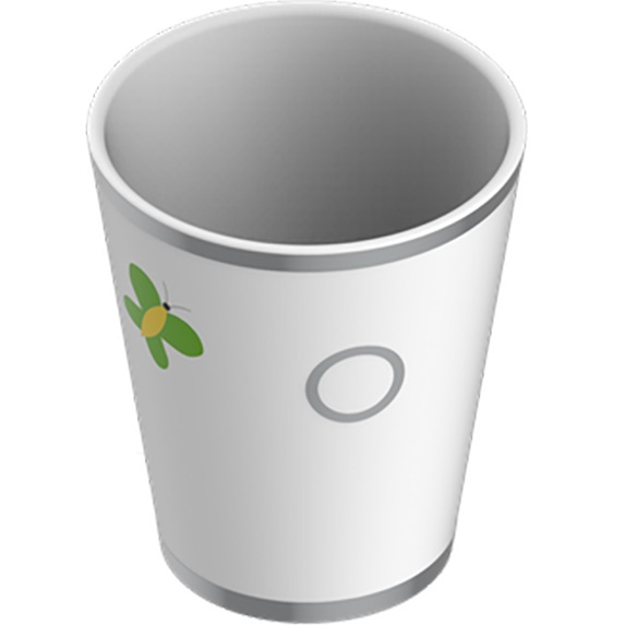 Чашка фарфоровая THG Capucine Vert Decor Platine A7E-A02-4608 (платина, зеленый, белый)