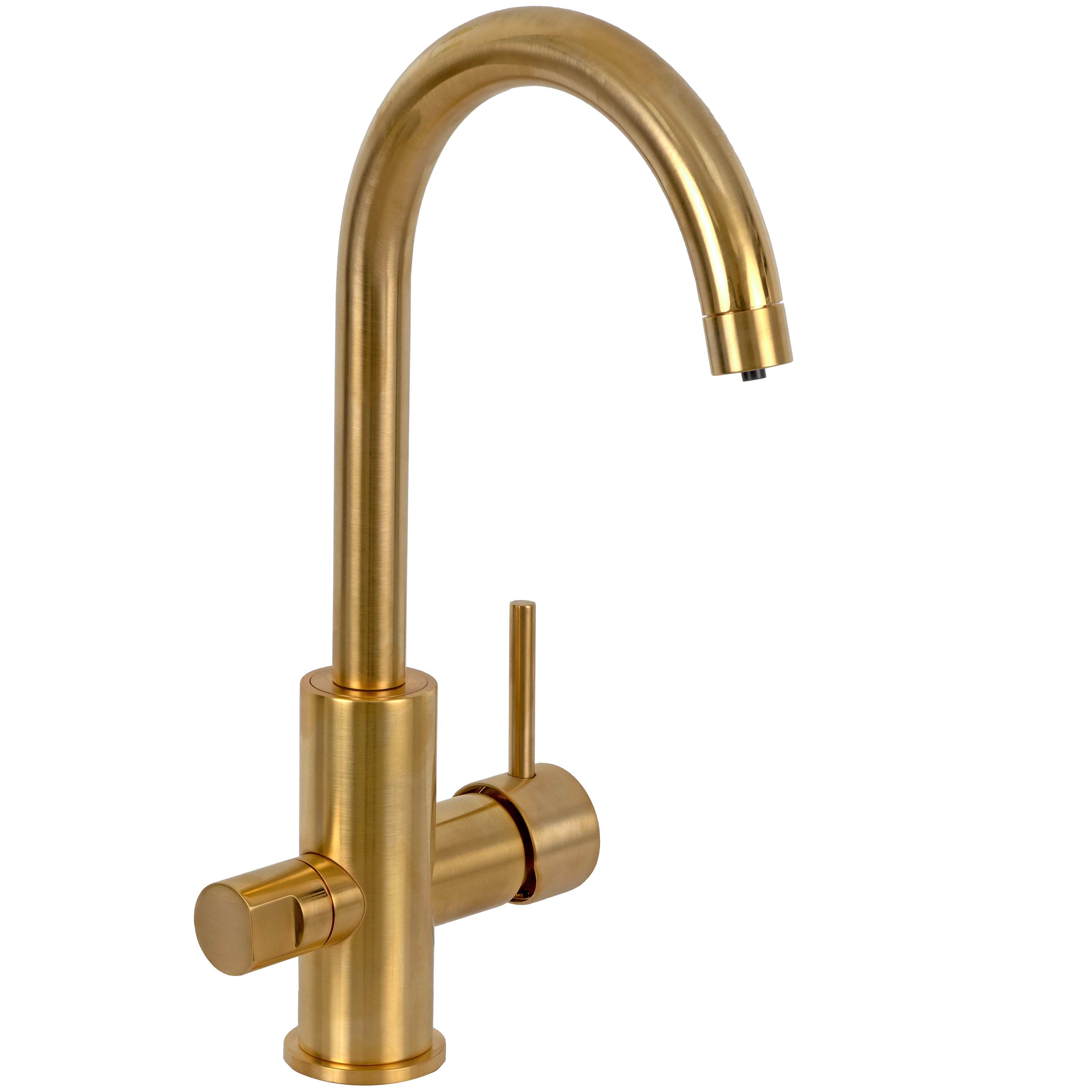 Cмеситель для кухни Remer X Style N792DWBG (золото брашированное), с подключением к фильтру