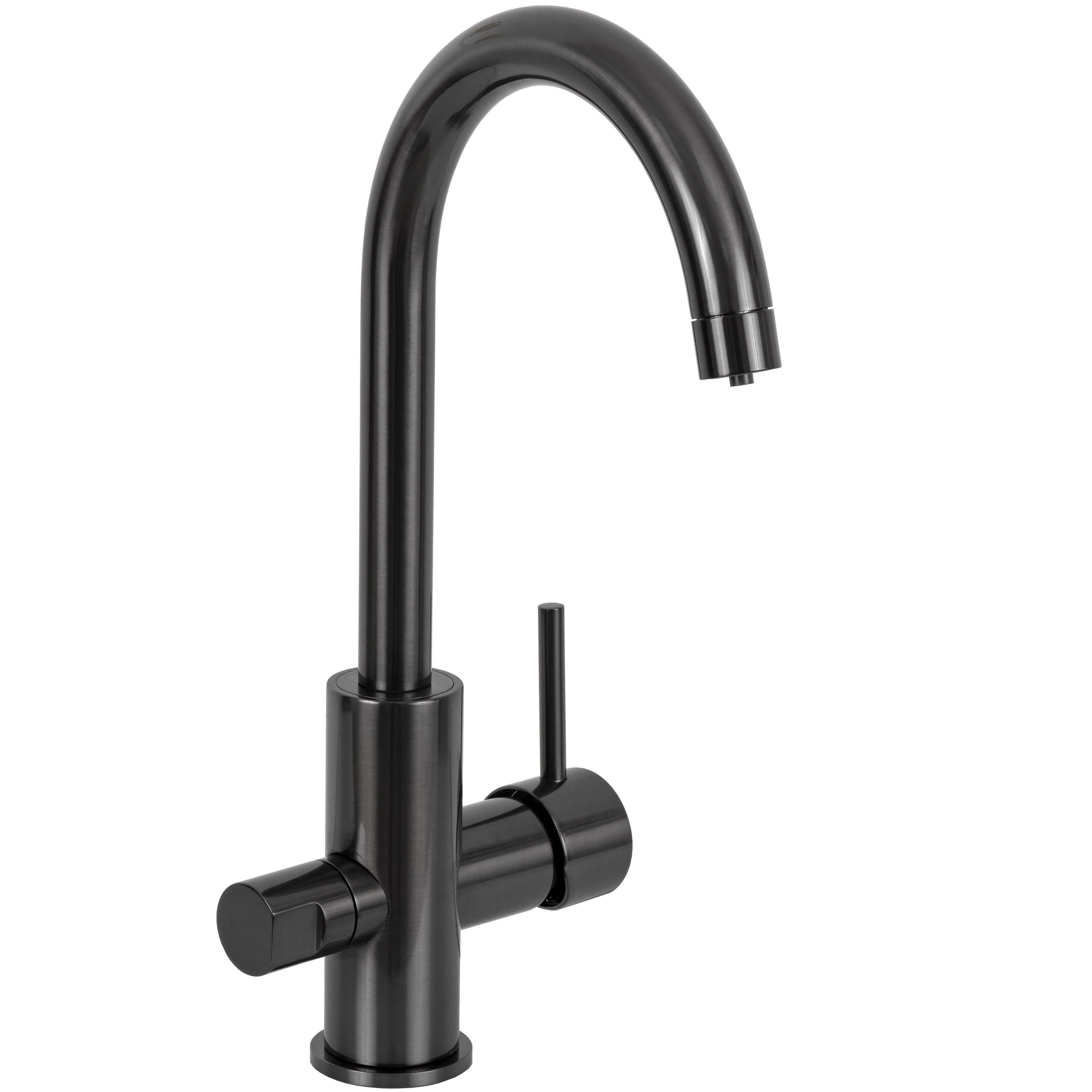 Cмеситель для кухни Remer X Style N792DWCFP (черный брашированный хром), с подключением к фильтру