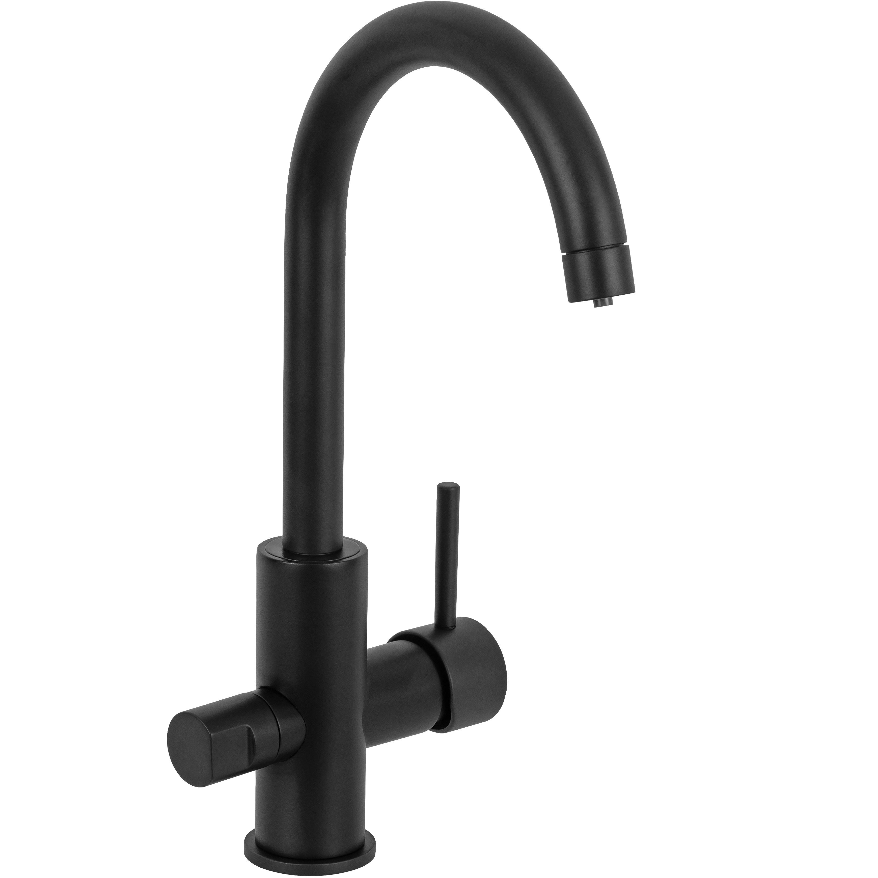 Cмеситель для кухни Remer X Style N792DWNO (черный матовый), с подключением к фильтру