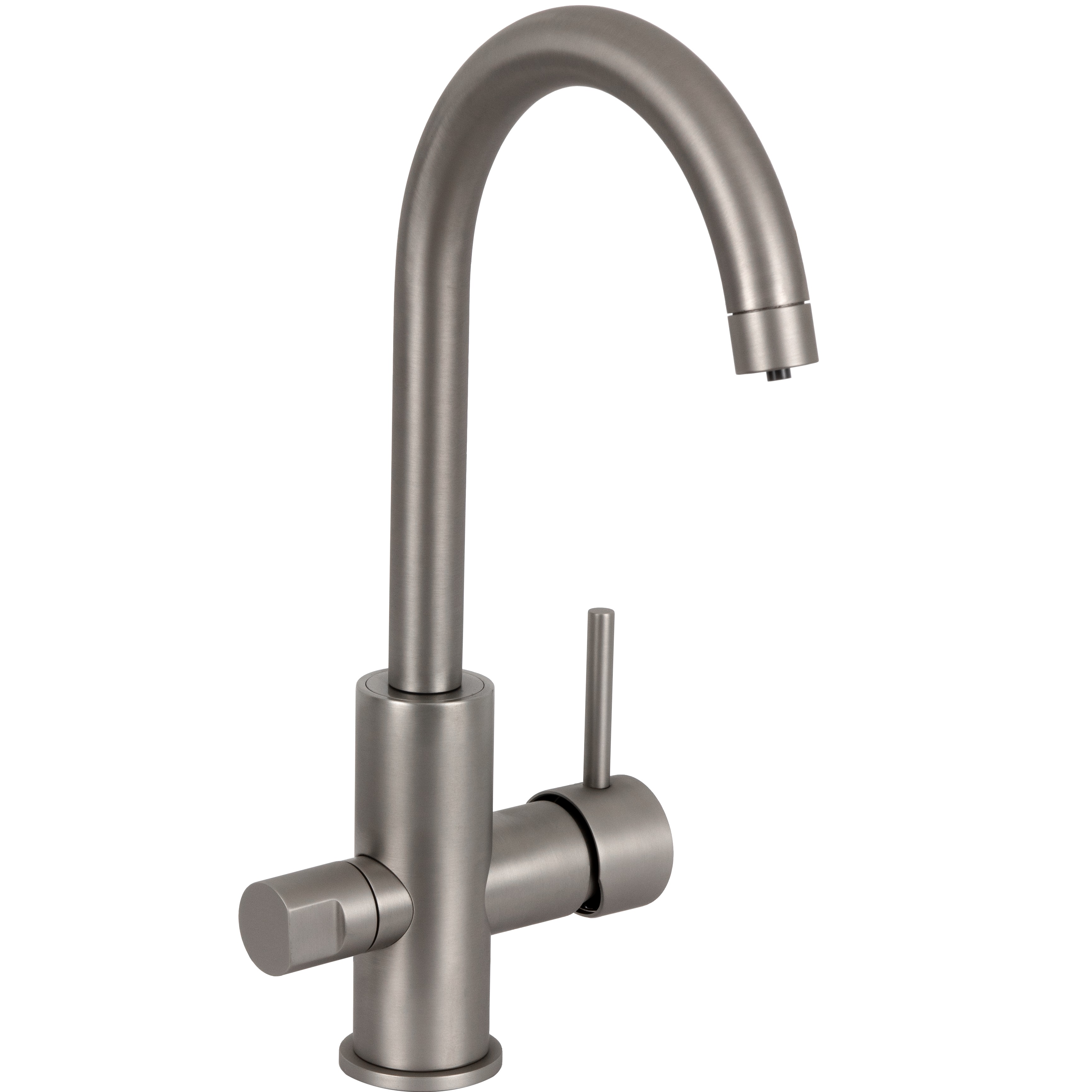Cмеситель для кухни Remer X Style N792DWNPO (никель матовый брашированный), с подключением к фильтру