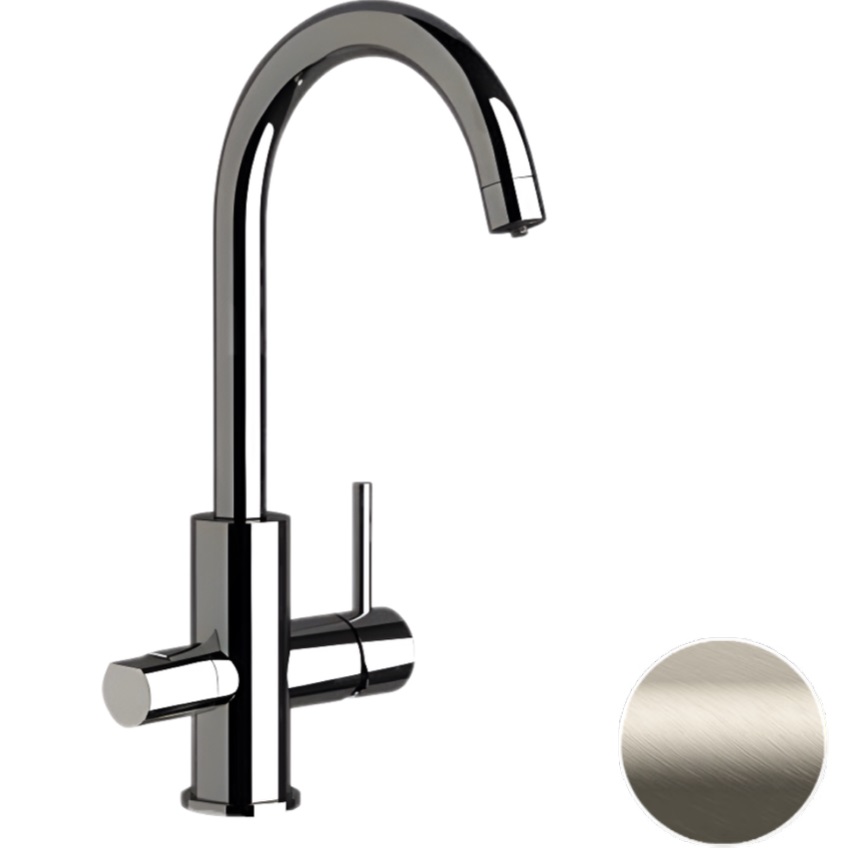Cмеситель для кухни Remer X Style N792DWXV (сталь), с подключением к фильтру