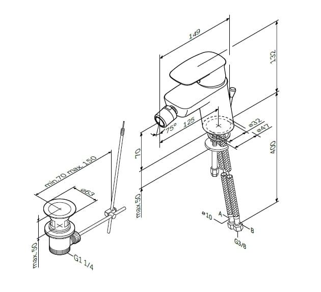 Смеситель для биде AM.PM Spirit V2.1 F71A83100