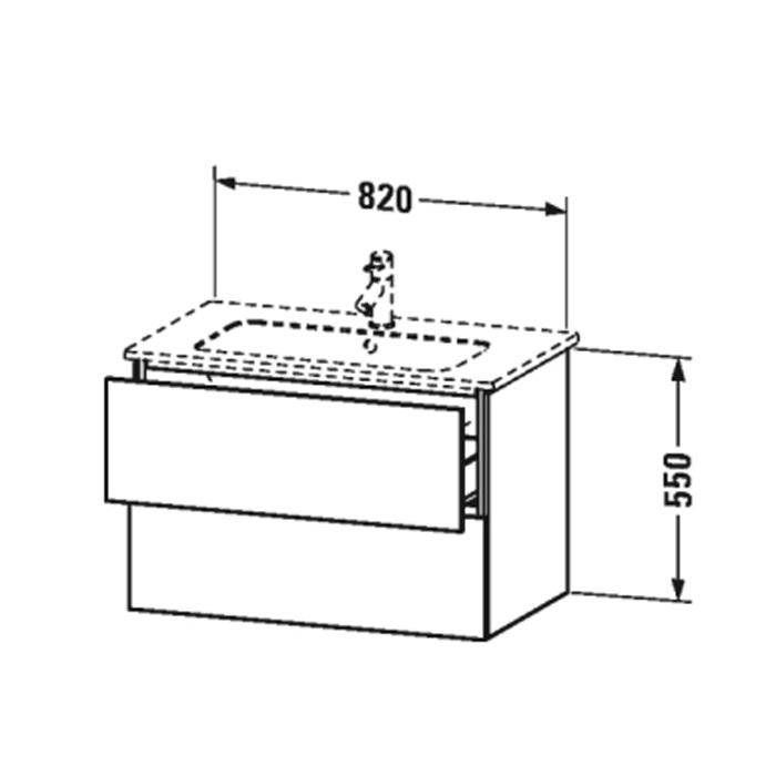 Тумба подвесная Duravit L-Cube LC624102222 82x48