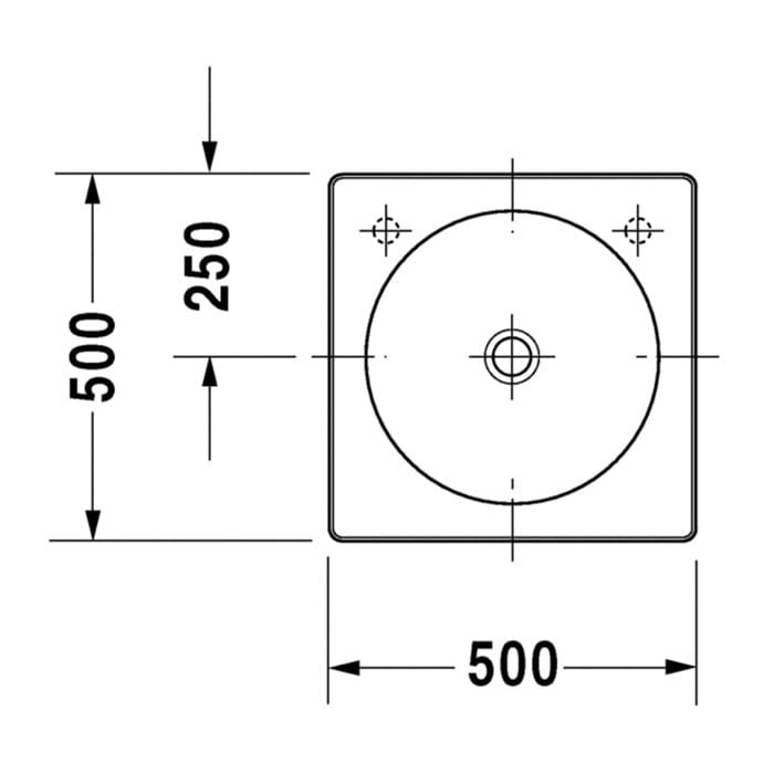 Раковина встраиваемая Duravit Architec 0320500008 50x50