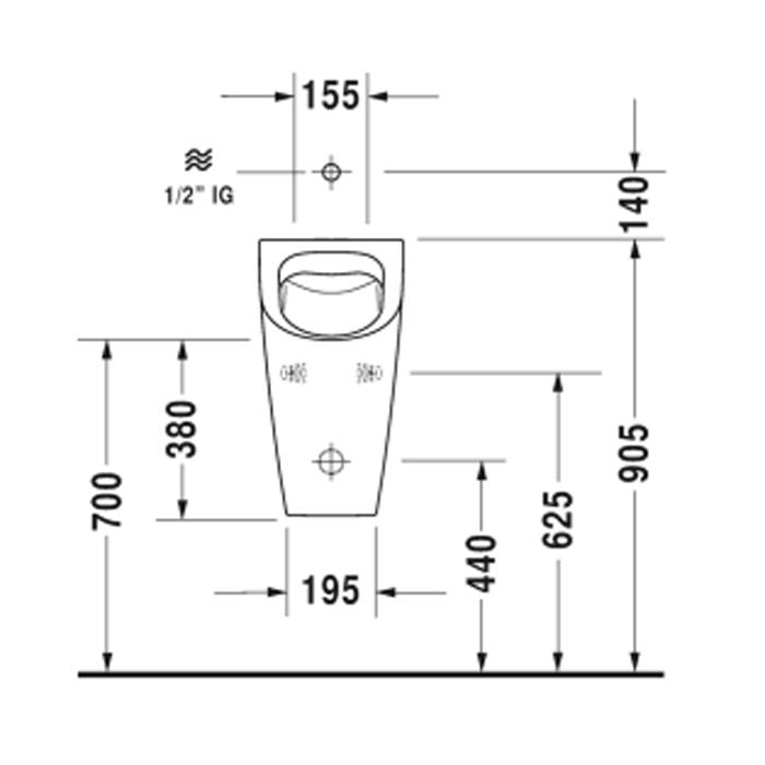 Писсуар Duravit ME by Starck 2815302007 35x30
