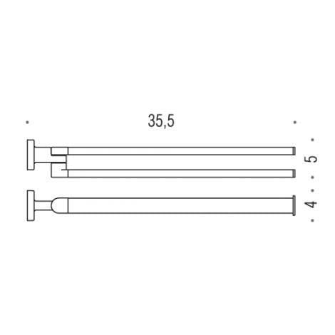 Полотенцедержатель двойной Colombo Design Nordic B5212