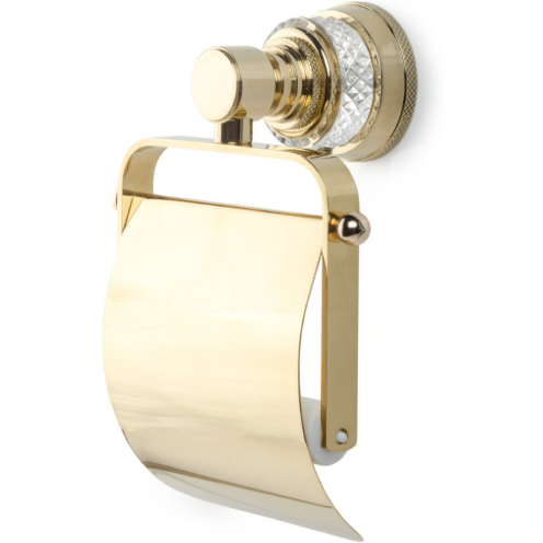 Держатель для туалетной бумаги с крышкой Boheme Aura 10241-G (золотой)
