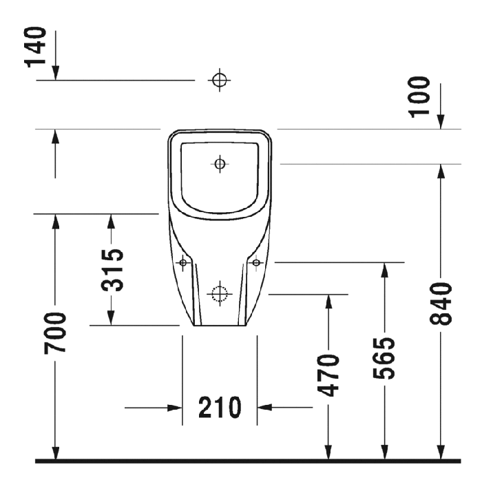 Писсуар Duravit D-Code 0828300007