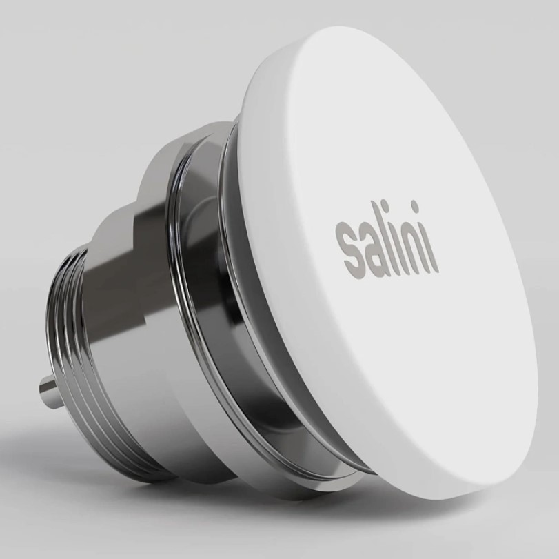 Донный клапан для раковины Salini S-Stone D 604 1166302M (белый матовый), фиксированный