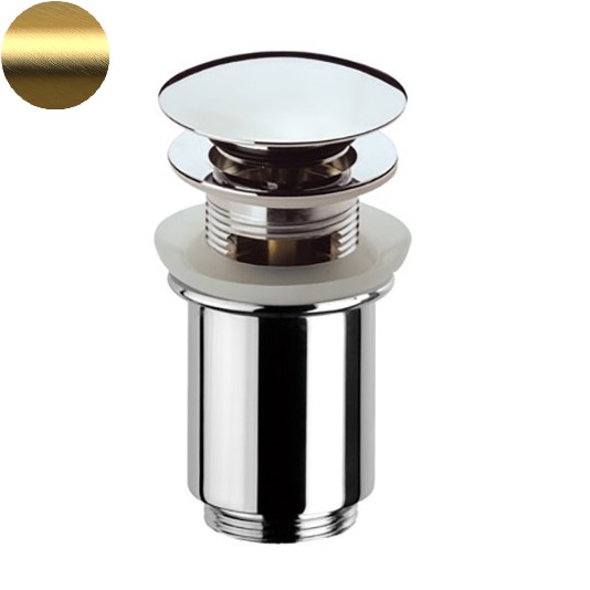 Донный клапан Remer 905CC114BG (золото брашированное), с переливом