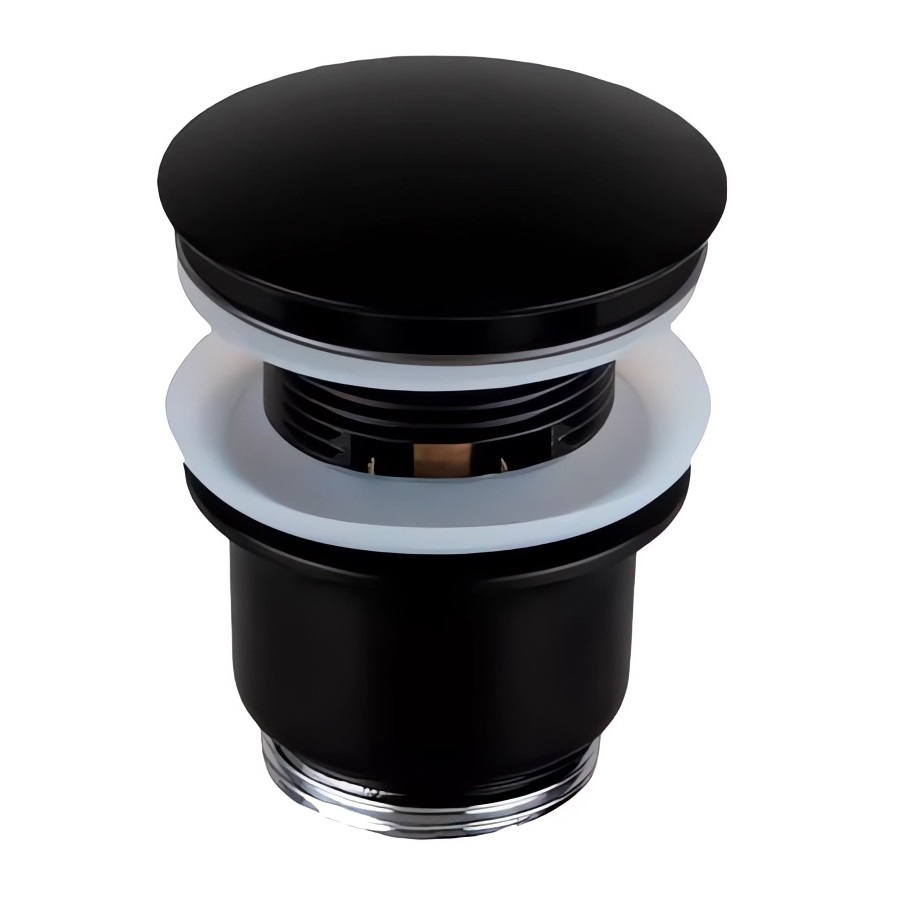 Донный клапан Remer 905CC2114NO (черный матовый),с переливом