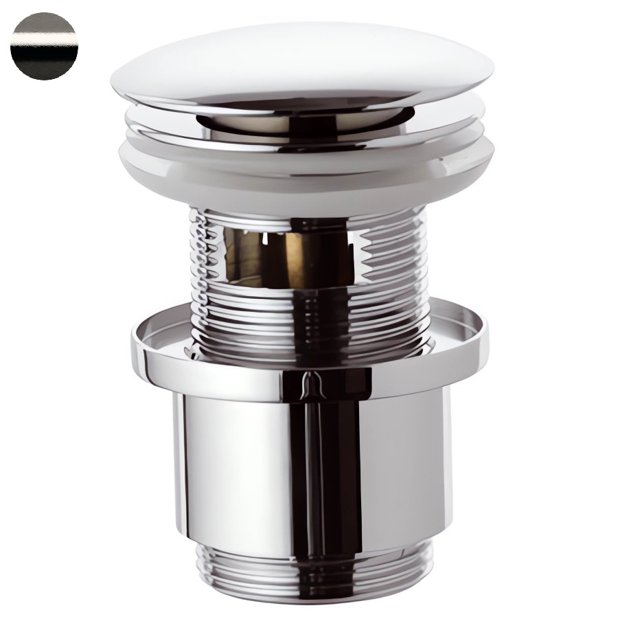Донный клапан Remer 905CC2114NP (никель брашированный), с переливом, короткий