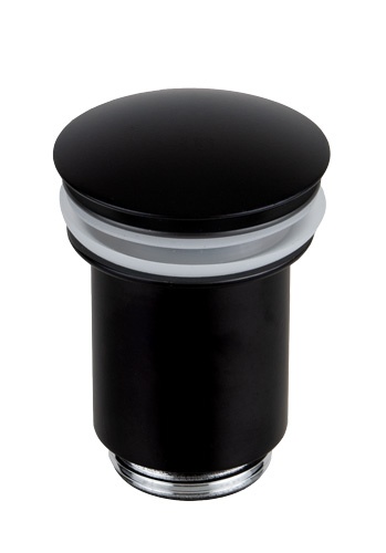 Донный клапан Remer Matt Black 905CC114NO (черный матовый), с переливом
