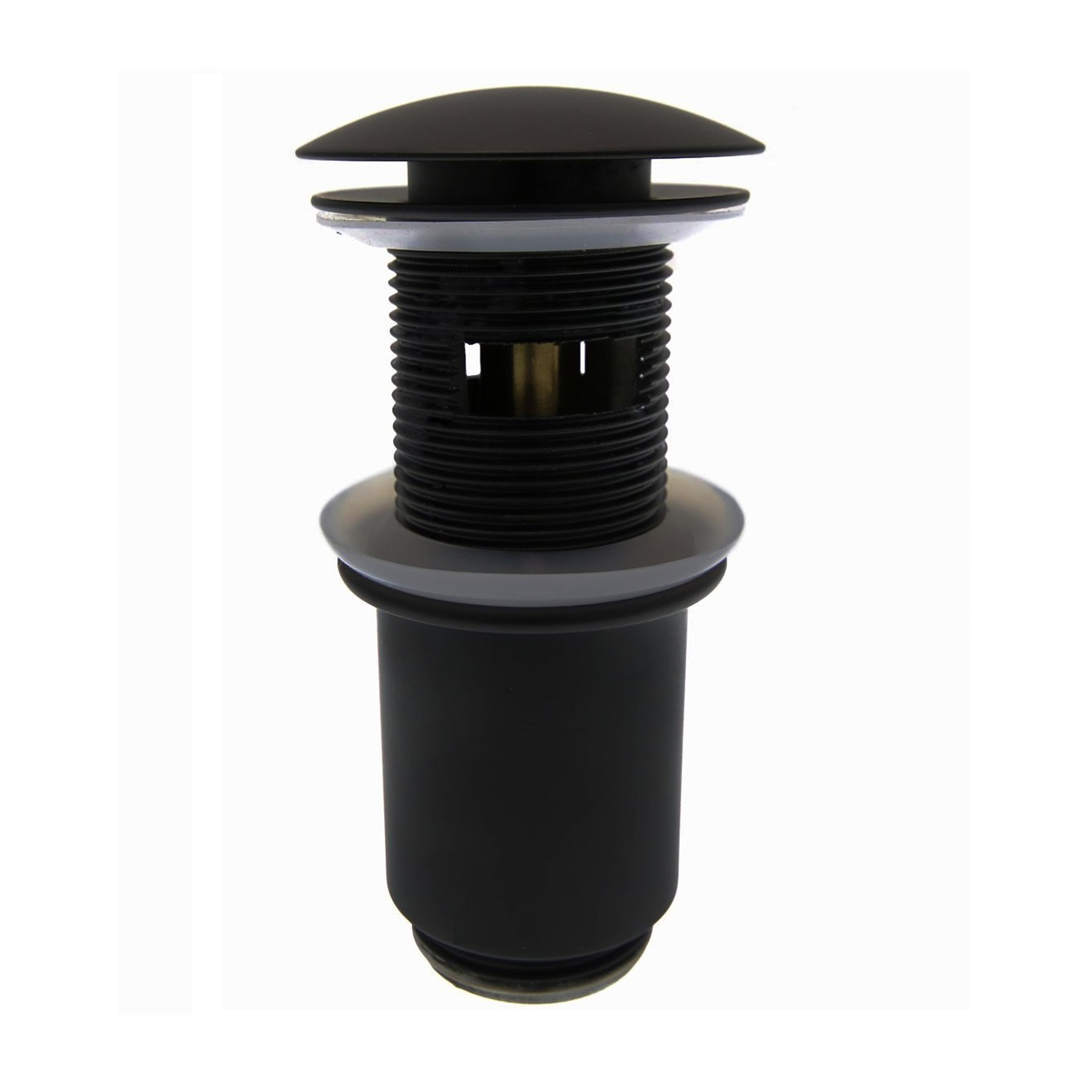 Донный клапан Remer Matt Black 905CC114NO (черный матовый), с переливом