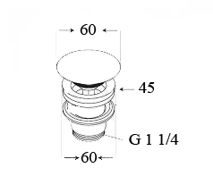 Донный клапан универсальный GSG Easy PILTONUNIAR003 (черный матовый)