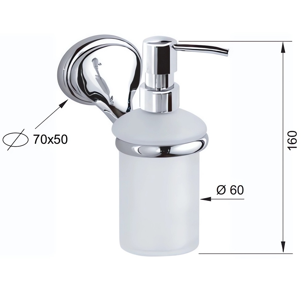 Дозатор для жидкого мыла Remer 900 NV13CR (хром, белый)