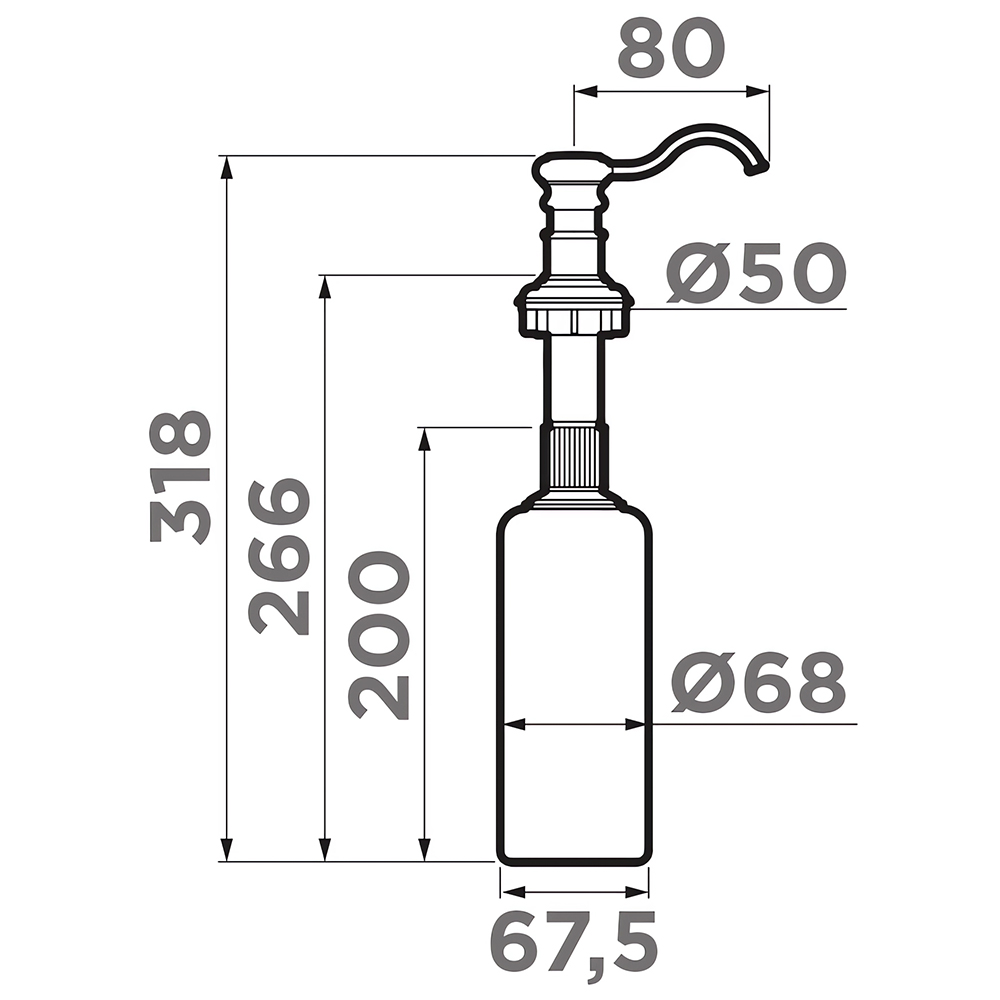 Дозатор Omoikiri ОМ-01-MA 4995035 (марципан)