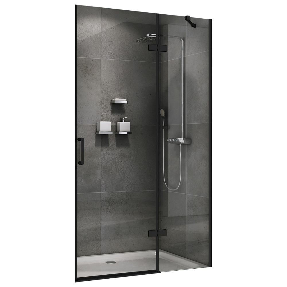 Душевая дверь Abber Zart AG08120B 120х195 (черный матовый)