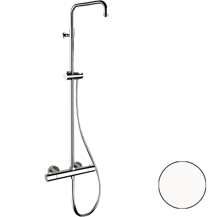 Душевая система Remer Elegance EQ32ASSDBO (белый матовый), с термостатом