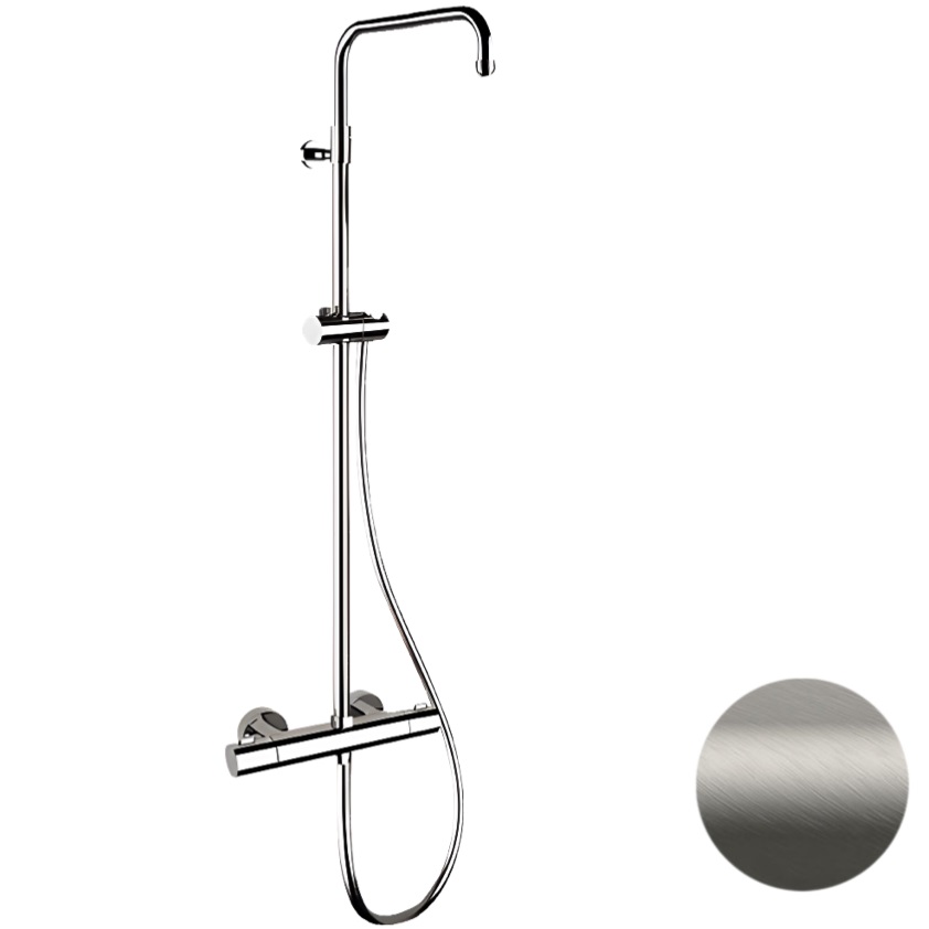 Душевая система Remer Elegance EQ32ASSDNPO (никель матовый брашированный), с термостатом