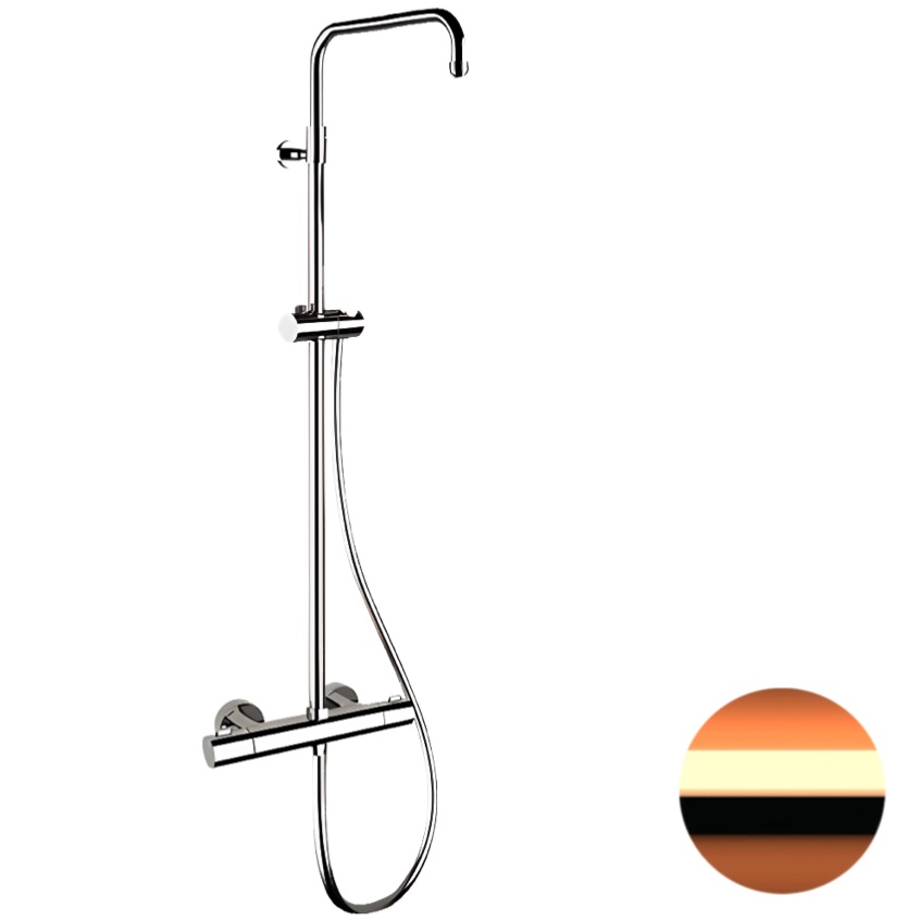 Душевая система Remer Elegance EQ32ASSDRL (медь), с термостатом