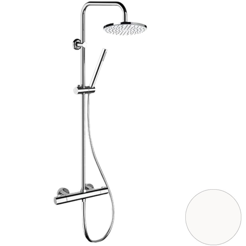Душевая система Remer Elegance EQ32X7MMM20BO (белый матовый), с термостатом, без излива
