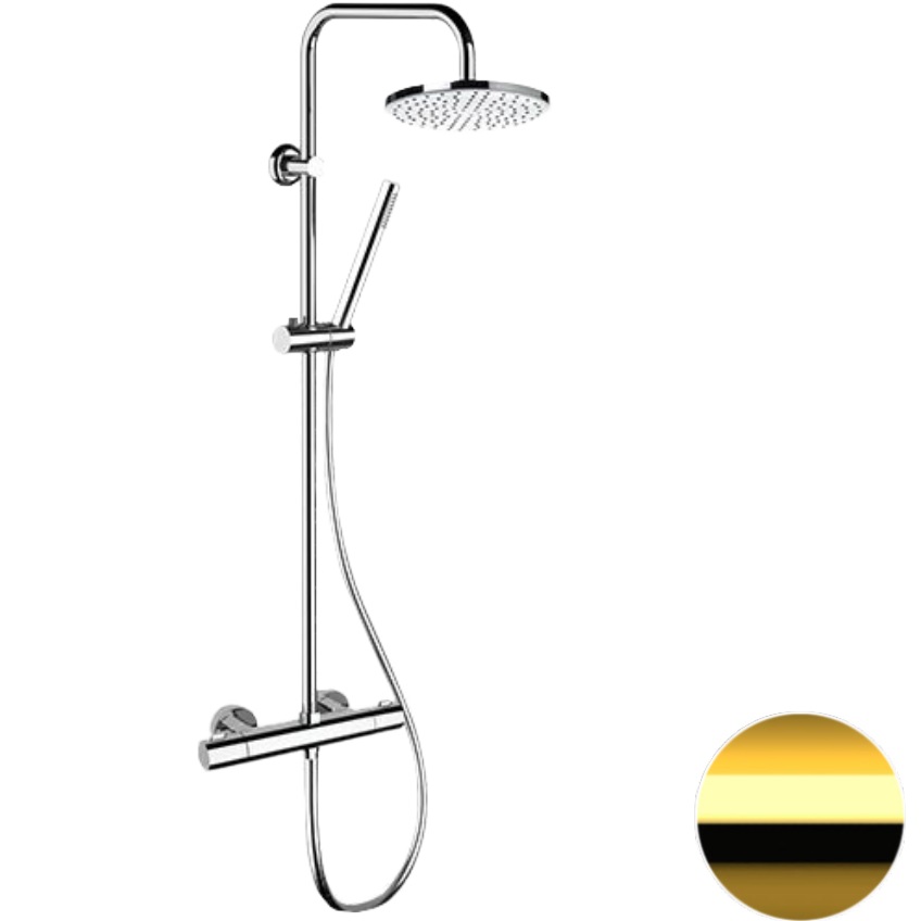 Душевая система Remer Elegance EQ32X7MMM30DO (золотой), с термостатом, без излива