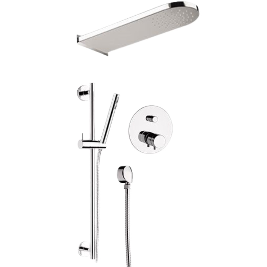 Душевая система Remer Elegance NT09S017MDMM (хром), с термостатом, без излива