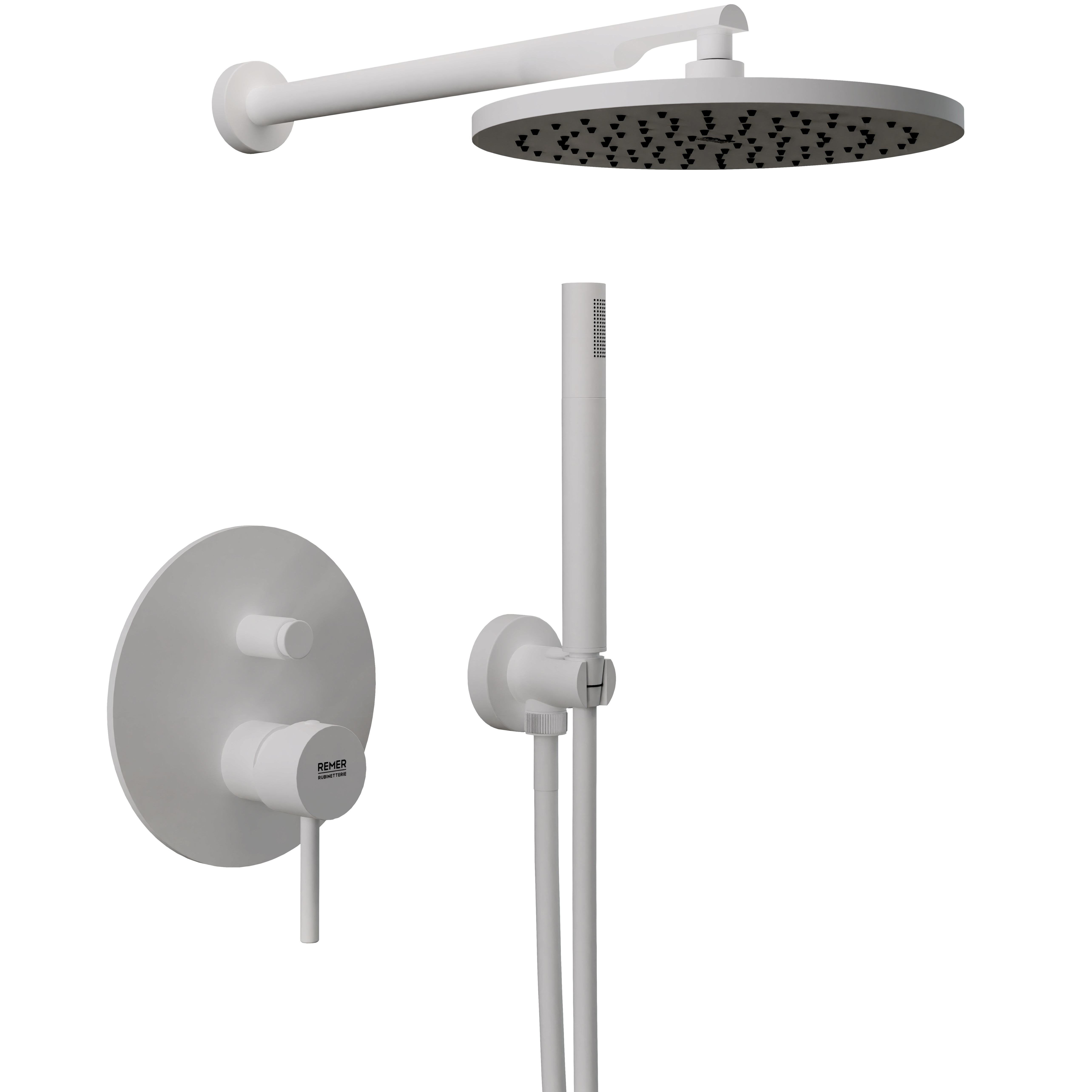 Душевая система Remer X Style X09S02OBO (белый матовый), без излива